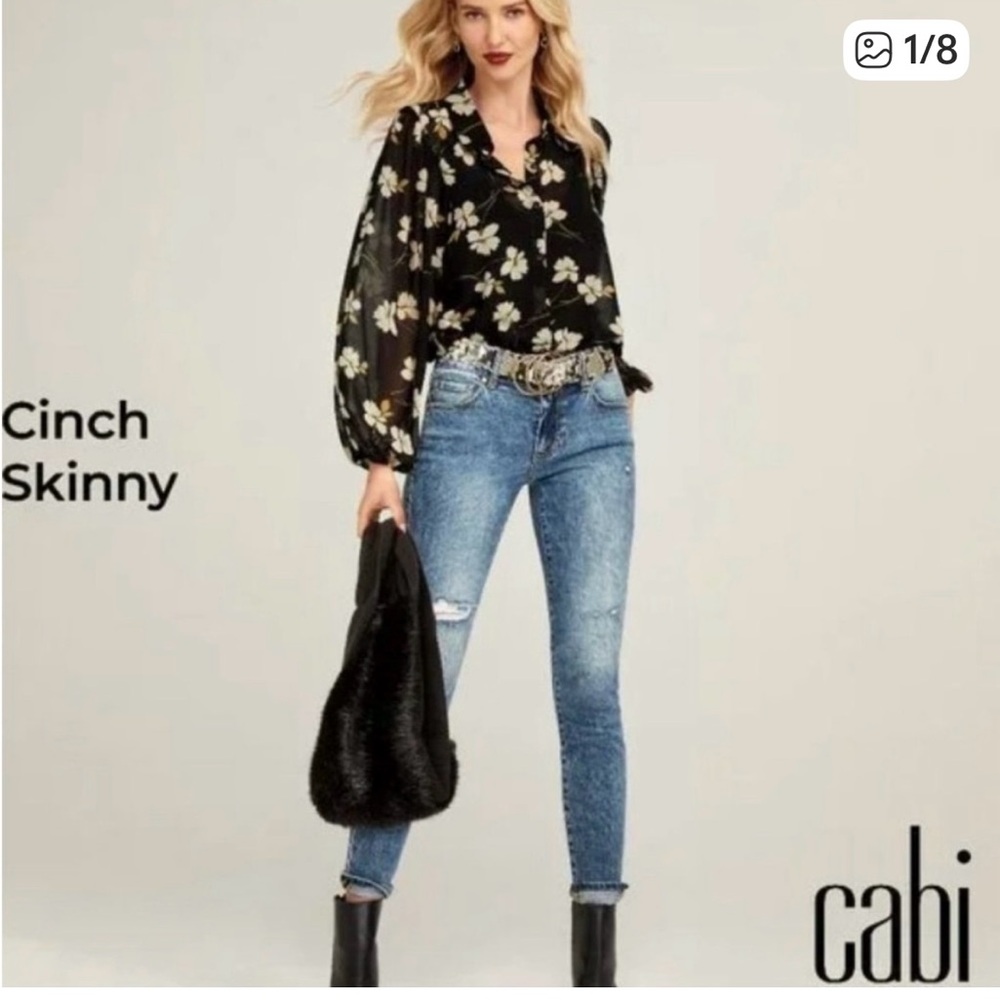 CAbi Distressed Cinch Jeans